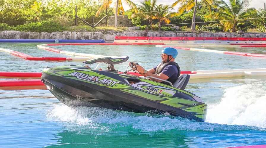 2. aqua kart races at caribbean lake park