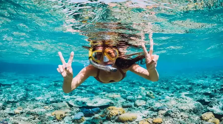 8. snorkeling in shallow waters