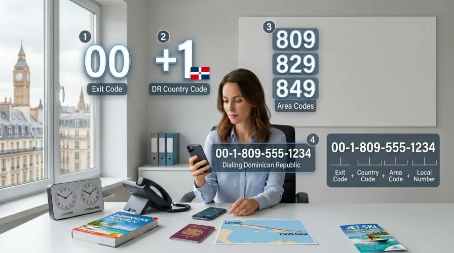 How to Dial the Dominican Republic from the UK & Europe Punta Cana Area Codes