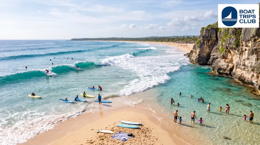 The Waves Surfing and Swimming at Macao Macao Beach Punta Cana