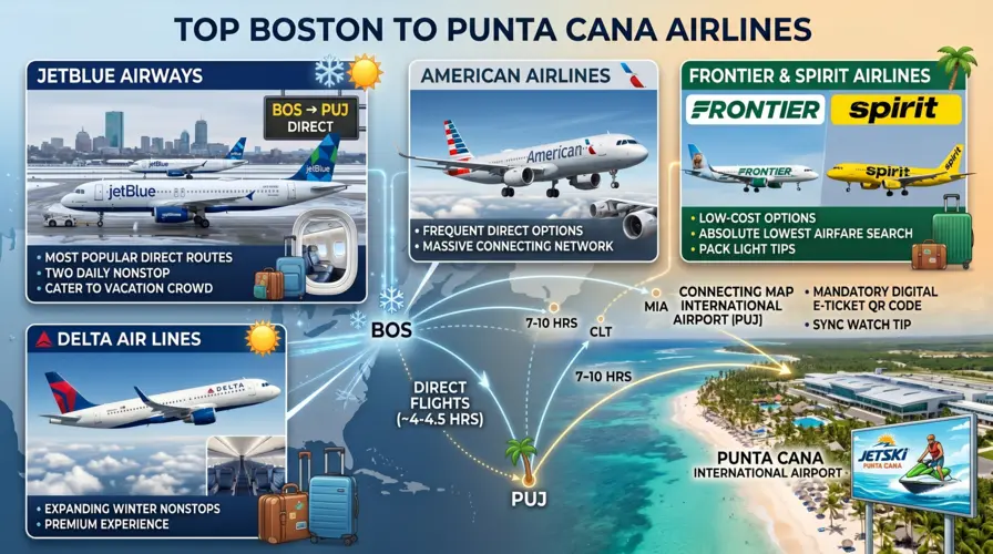 Top Boston to Punta Cana Airlines Boston to Punta Cana Flight Time