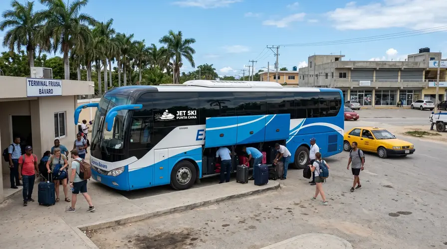 The Expreso Bávaro Bus (The Budget Friendly Option) Santo Domingo to Punta Cana